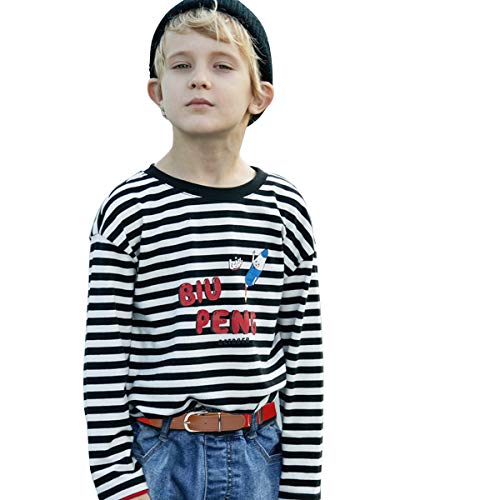 Awaytr Kids Girls Elastic Belts - 3 Pcs Adjustable Uniform Belt For Girls And Boys, Fit 3-10 Years (Navy Blue/Brown/Black, Fits Waist 21"-32") #TOP5