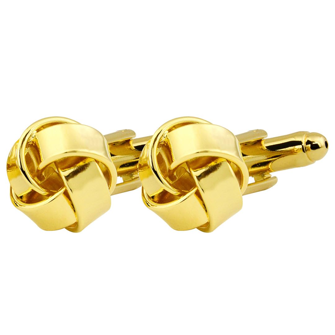 Peluche Classy Golden Gloss Finish Knot Premium Cufflinks (B01BOM6KII) Amazon Price History, Amazon Price Tracker
