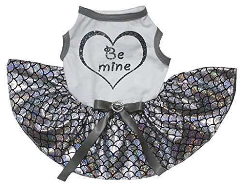 Robe pour chien sirène blanc argenté vêtement été élégant - 2