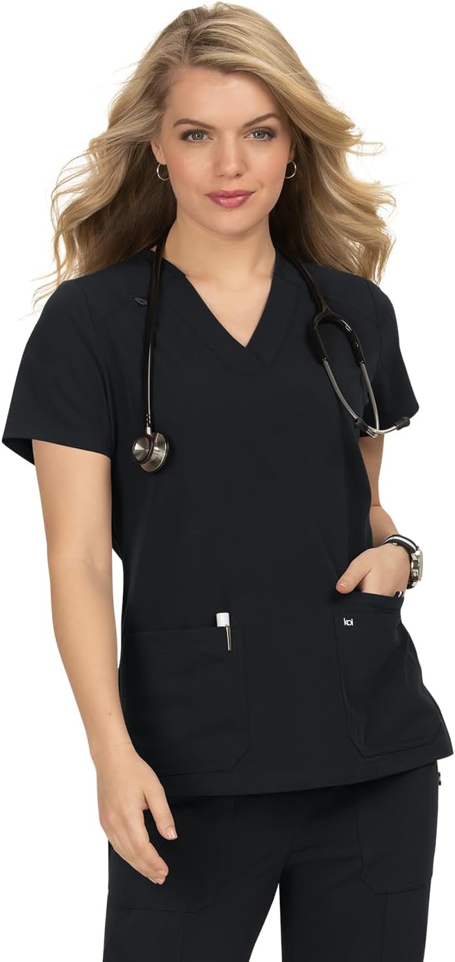 KOI Next Gen Hustle and Heart Women’s 3-Pocket Stretch Scrub Top