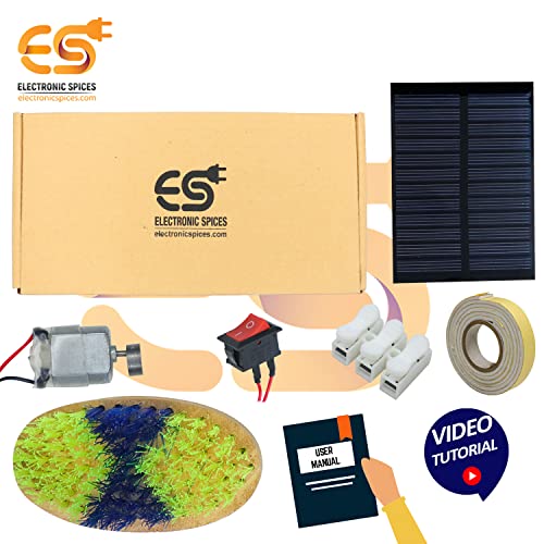 Image of Electronic Spices Diy Mini Solar Vibration Motor Kit For Growing Child Starter Kit With Video Tutorial & User Manual