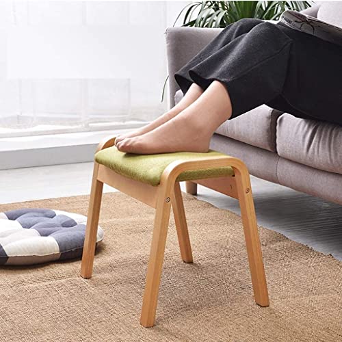 NOLLAM Asiento Banco otomano, reposapiés de Madera Maciza, Mesa de Centro, Cambio de Zapatos, Taburete Moderno para Sala de Estar, Dormitorio, Cocina, Entrada Cambiar Zapatos - imagen 2