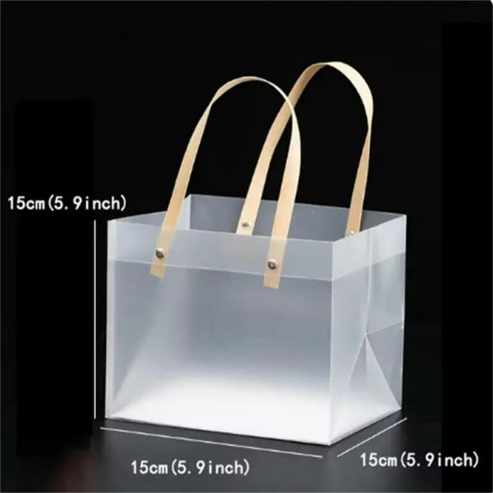 Torba NYSDM Frosted Tote Bag PVC wodoodporna przezroczysta przyjazna dla środowiska prezent towarzyszący worek na cukierki świąteczne artykuły imprezowe