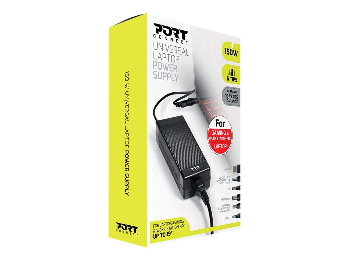Port Connect Alimentation Universelle 150w pour Ordinateur Portable Pro & Gaming connecteur Plug EU