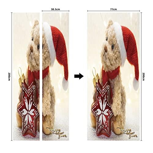 Poster de porte Noël 3D pour une ambiance chaleureuse