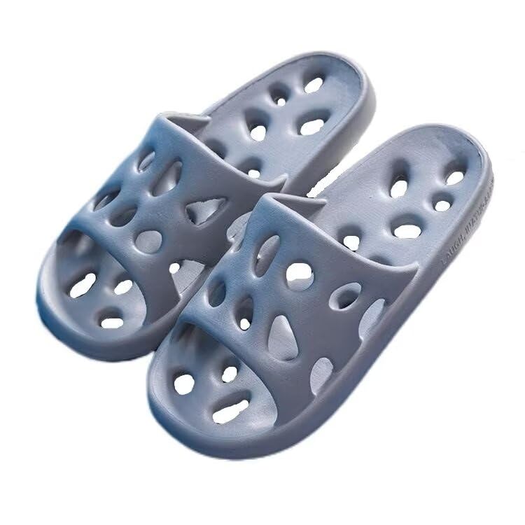 Women's Bathroom Slippers with Drainage Hole, Quick Dry, Memory Foam, Red, One Size