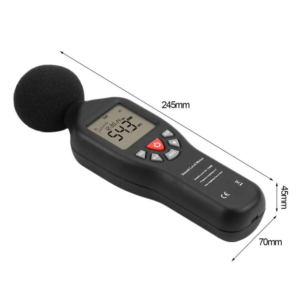 CLEIDE TL-200 Capteur de décibel Haute résolution USB Niveau sonore numérique Décibel mètre 30-130dB avec rétroéclairage 32000 Mesure du Bruit de données Facile à Utiliser
