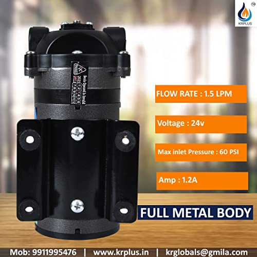Image of 100 GPD RO Booster Pump | High Pressure Motor | Compatible With Kent, Livpure, Pureit, Havells and Other Water Purifiers, 1 Year Warranty (Metal Base)