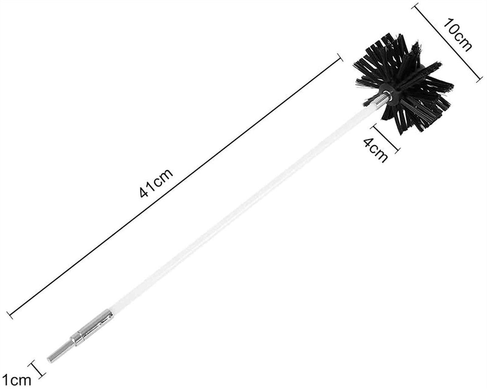 Kit Canna Fumaria, Set Spazzacamino, Canna Fumaria Spazzacamino per La Pulizia della Canna Fumaria E dello Sfiato del Condotto, Incluse Canne Flessibili 9/15/18 + 1 Testina Kit Pulizia Camino