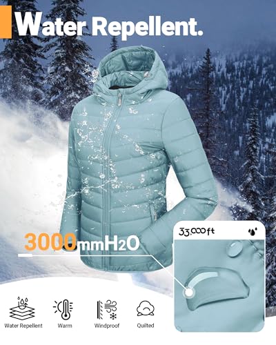 Steppjacke für Damen von 33,000Ft Leichte und packbare Übergangsjacke