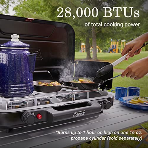 Coleman Classic 3-Burner Propane Camping Stove with InstaStart Ignition, Portable Cooktop with 3 Adjustable Burners & 28,000 BTUs of Power - image 7