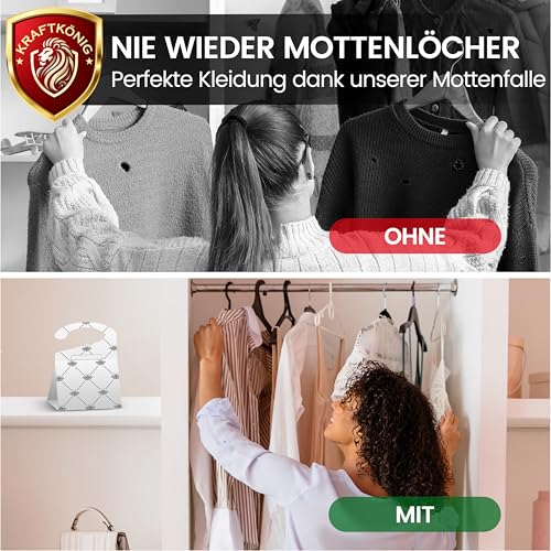 Mottenfalle Kraftkönig Mottenschutz für Kleiderschrank 8 Stück