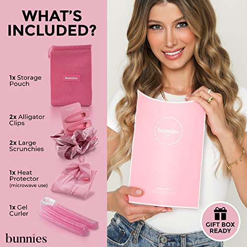 Bunnies Hair Gelcurler Express Curl Kit - Fast Acting Low Heat Hair Curler For Beautiful Damage Free Curls - Long Hair Wrap Curler - Alternative To Heatless Curlers, Soft Hair Rollers Or Curling Rod #TOP4