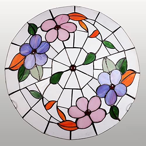 Plafonnier en vitrail vintage pour salon et atmosphère chaleureuse