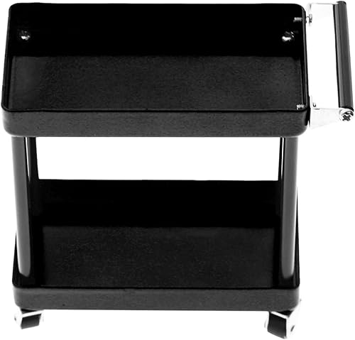 Miniatura 4 de Zerone Carrito de herramientas, carrito de almacenamiento de herramientas de 2 niveles, taller móvil, reparación de garaje, accesorios a control