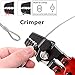 Wire Rope Crimping Tool, Up To 2.2mm Swager Crimper Fishing Wire Crimping Tool with 100 PCS Aluminum Double Barrel Ferrule Crimping Loop Sleeves Kit with Cutting Function for Cable