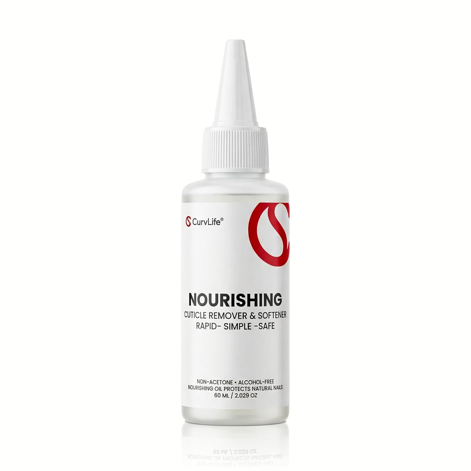 CurvLife Cuticle Remover & Nourishing Oil, Non-Acetone Alcohol-Free Cuticle Softener with Essential Oils, Fast Acting Cuticle Treatment for Natural Nail Care & Manicure Routine