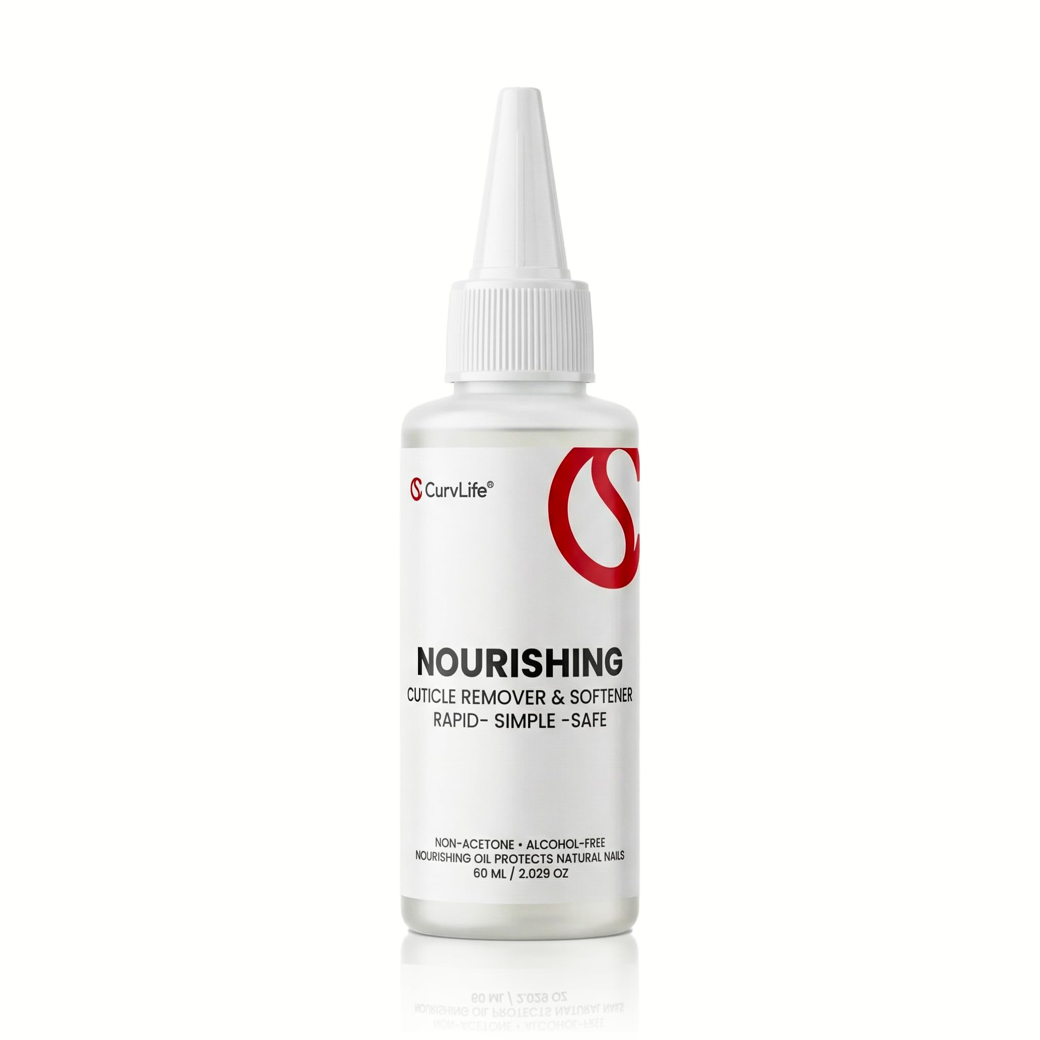 CurvLife Cuticle Remover & Nourishing Oil, Non-Acetone Alcohol-Free Cuticle Softener with Essential Oils, Fast Acting Cuticle Treatment for Natural Nail Care & Manicure Routine