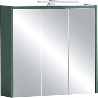 Schildmeyer Lovis 157082 Armario con Espejo, 65 x 16 x 62,7 cm, Color Verde Bosque