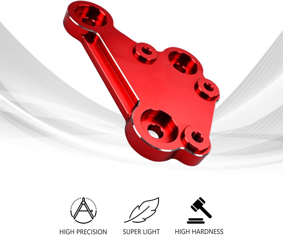 Canitu Red Power Steering Pump Bracket,Billet Aluminum Mounting Cylinder for Jeep Grand Cherokees 1996-1998 with the V-8 Engine(5.2L & 5.9L),Replaces 53010256AB
