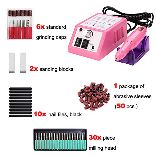 Riossad Nagelfräser, Profi Elektrische Nagelfeile Maniküre Pediküre Fräser Nageldesign Nagelkunst Kit 30000 U/min für… – Bild 7
