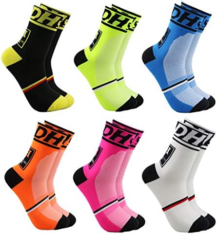 VWU Mens Womens Sports Socks Athletic Socks for Running Cycling Basketball Hiking, 1301