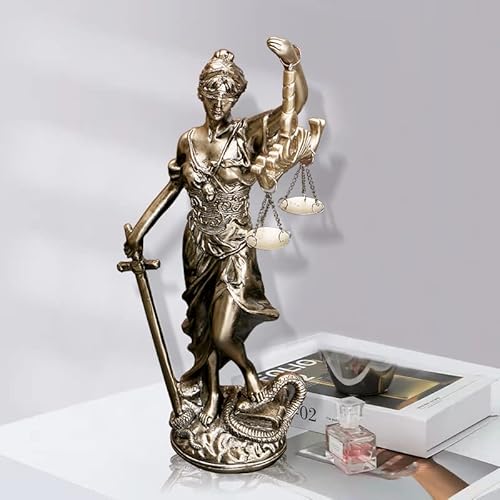 Tybbly 12 In Lady Of Justice Statue Lady Justice Law Statue Blind Goddess Of Justice Sculpture Scales Of Justice Statue Greek Roman Angel Justice Blind Statues For Decor Office Bookshelf Desk #TOP2