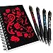Pilot G-2 Victoria - 0.7mm Retractable Rollerball Pen - Wallet of 4 With Matching Notepad