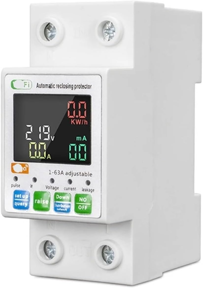 identification automatic reclosing protector current and voltage meter liquid crystal display switch power meter circuit breaker