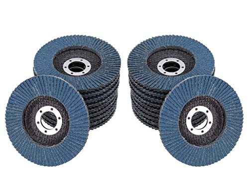 20 Stück Fächerscheibe 125 mm Korn 40 INOX für Winkelschleifer von Quantex. Fächerschleifscheibe Schleifscheibe Metall Lamellenscheibe Schleifmopteller