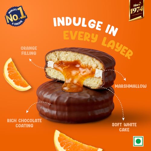 Image of ORION Orange Choco Pie (12pies)|Centre-Filled Chocolate Biscuit