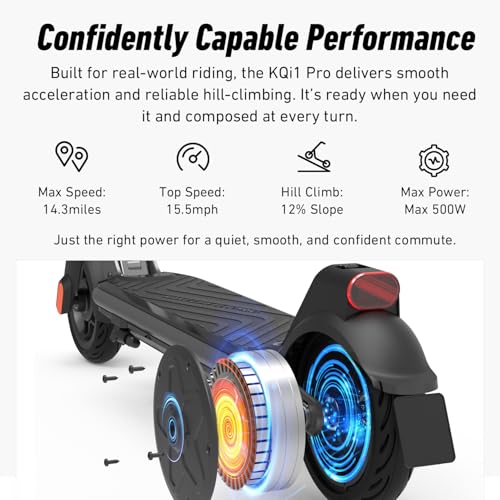 Image of NIU Electric Scooter for Adult - KQi 90 100 200 300 Series E Scooter w /Suspension, 500-1000W Peak Power, 14-37 Max Miles, Top 15-23 MPH, Portable Commuting Escooter, Folding Handlebar(Only 100F, 200F)