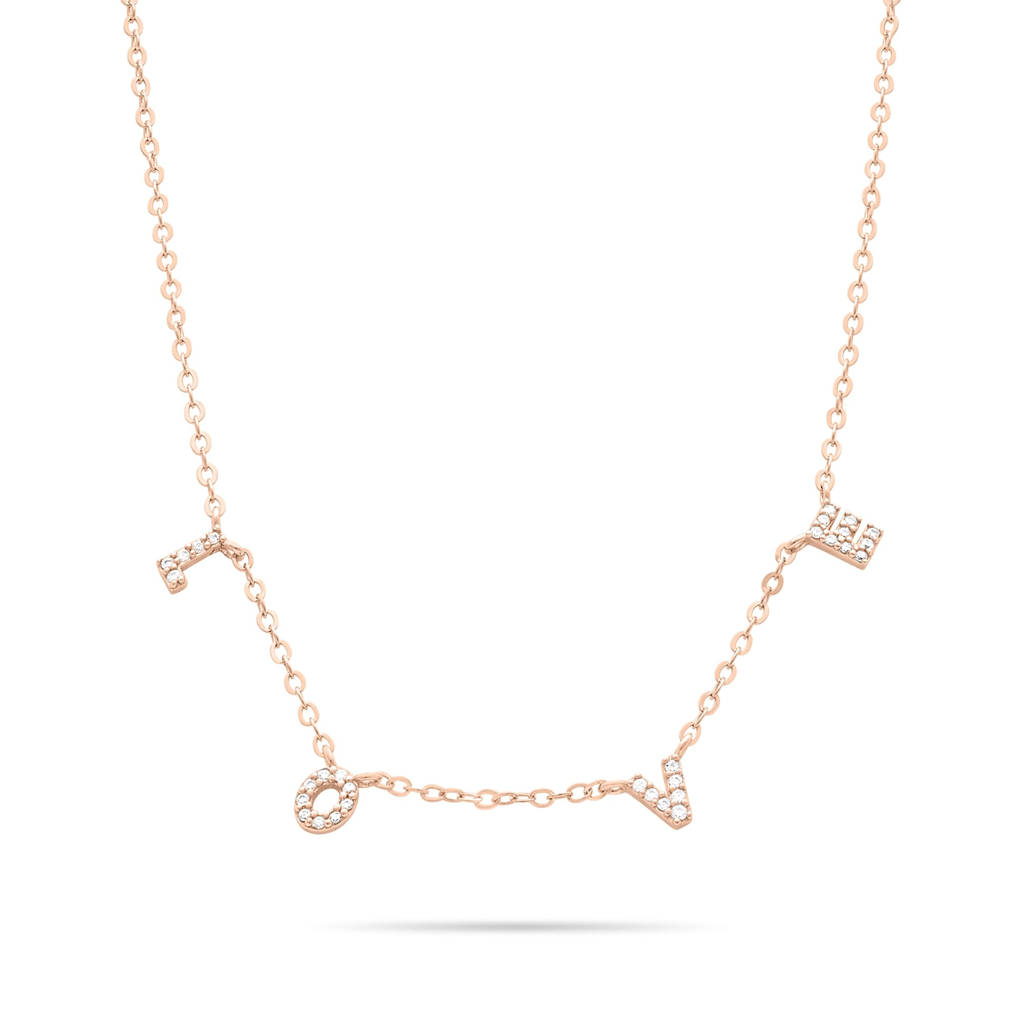 Tamaris Ladies Necklace TJ-0700-N-45 in 925 Silver IP Rose Gold with Zirconia Stones