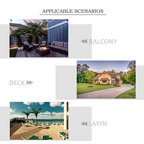 Cloud Mountain Sunshade Awning Gazebo Outdoor Patio Tilt Tent Canopy Shelter Steel Frame for Backyard Deck, Khaki - Thumbnail 6