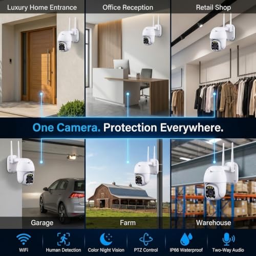 Image of HANUTECH 3MP 4G Mini PTZ IP Home Security Camera IP66 Outdoor Waterproof PTZ CCTV Camera Human Detect Color Night Vision Audio Talk CCTV Surveillance P2P IP Camera