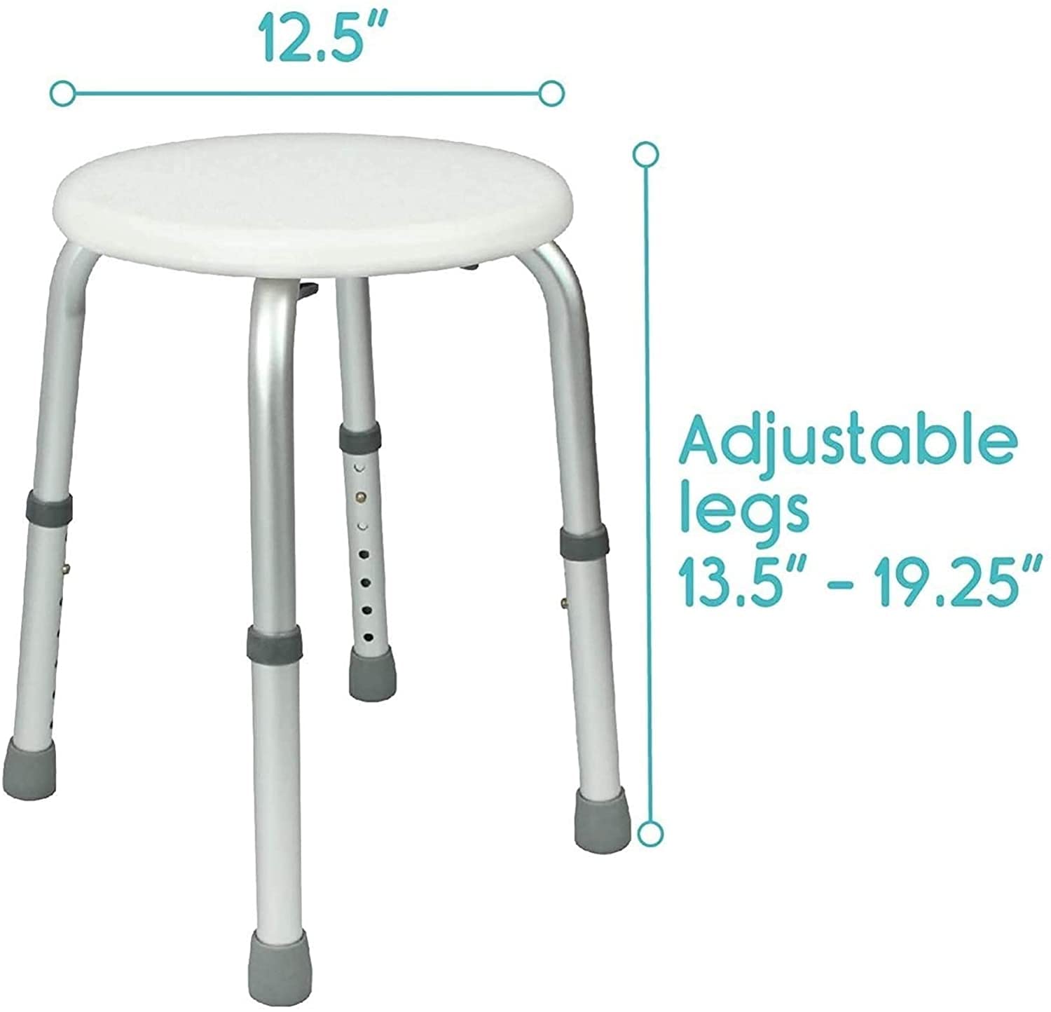 Asiento de Ducha, Sillas de Ducha para Personas Mayores, Taburete de Ducha Asiento de bañera Ajustable para baño; Ligero para Ancianos y discapacitados, Banco de Ducha para Anciano
