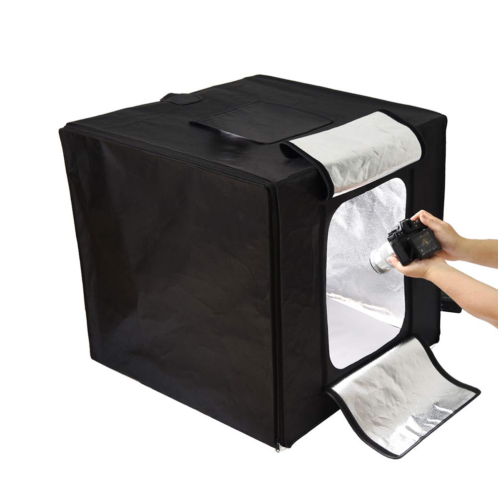 Godox LST80 - Mini tenda da studio a LED, 80 x 80 x 80 x 80 cm, con 3 luci a LED, 5800 carati, CRI 96 + potenza 60 Watt, per macro e fotografia del prodotto