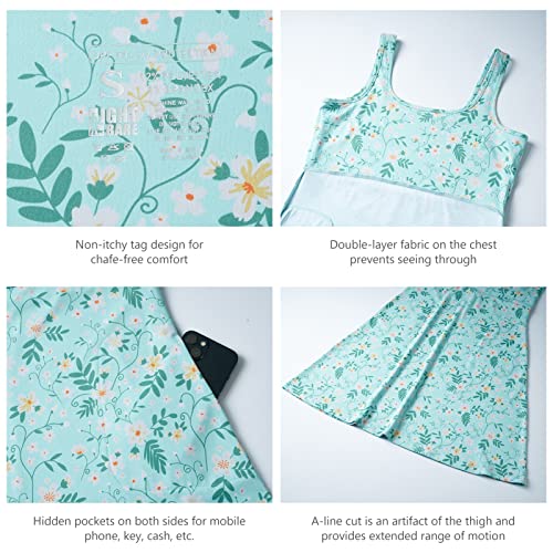 Image of Women's UPF 50+ Tank Dress A-Line with Pockets Breathable Quick Dry Sun Protection for Hiking Camping Beach Outdoor