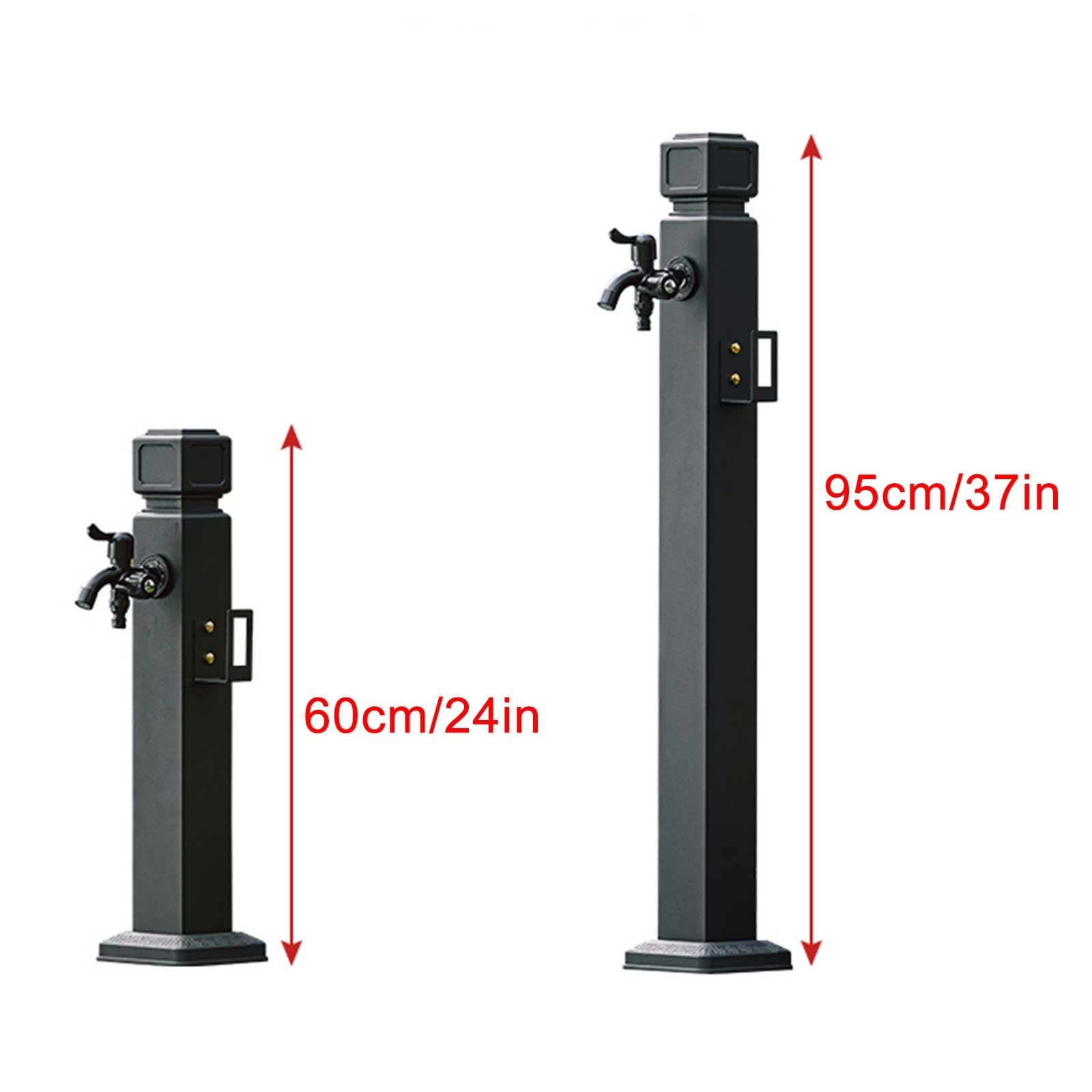 Colonna d'acqua da giardino, 61 cm, per irrigazione quadrata e fontana per pascoli agricoli, irrigazione efficiente per giardini e cortili