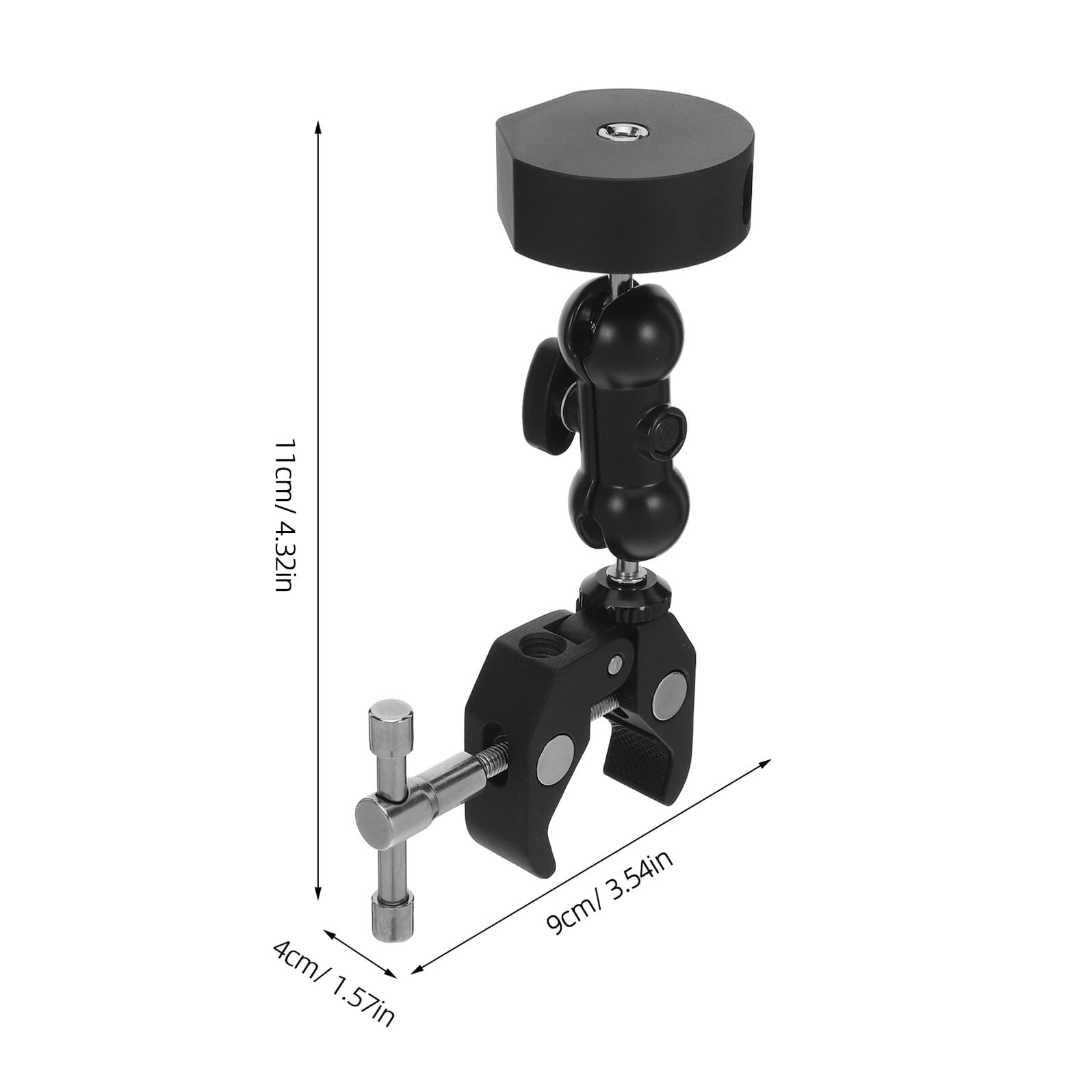 Veemoon Supporto Antenna Auto Regolabile in Lega di Alluminio Morsetto per Camper Montaggio Stabile per Antenna Radio su Veicoli Kit Staffa Adatto a Barche e Camion