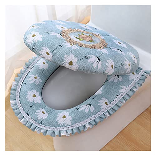 WUBZSHI WC-Sitz-Pad Blumen Toilettensitzkoffer Atmungsaktive CloseTestool Sitzkissen Wiederverwendbare Toilette Ring Pad… – Bild 3