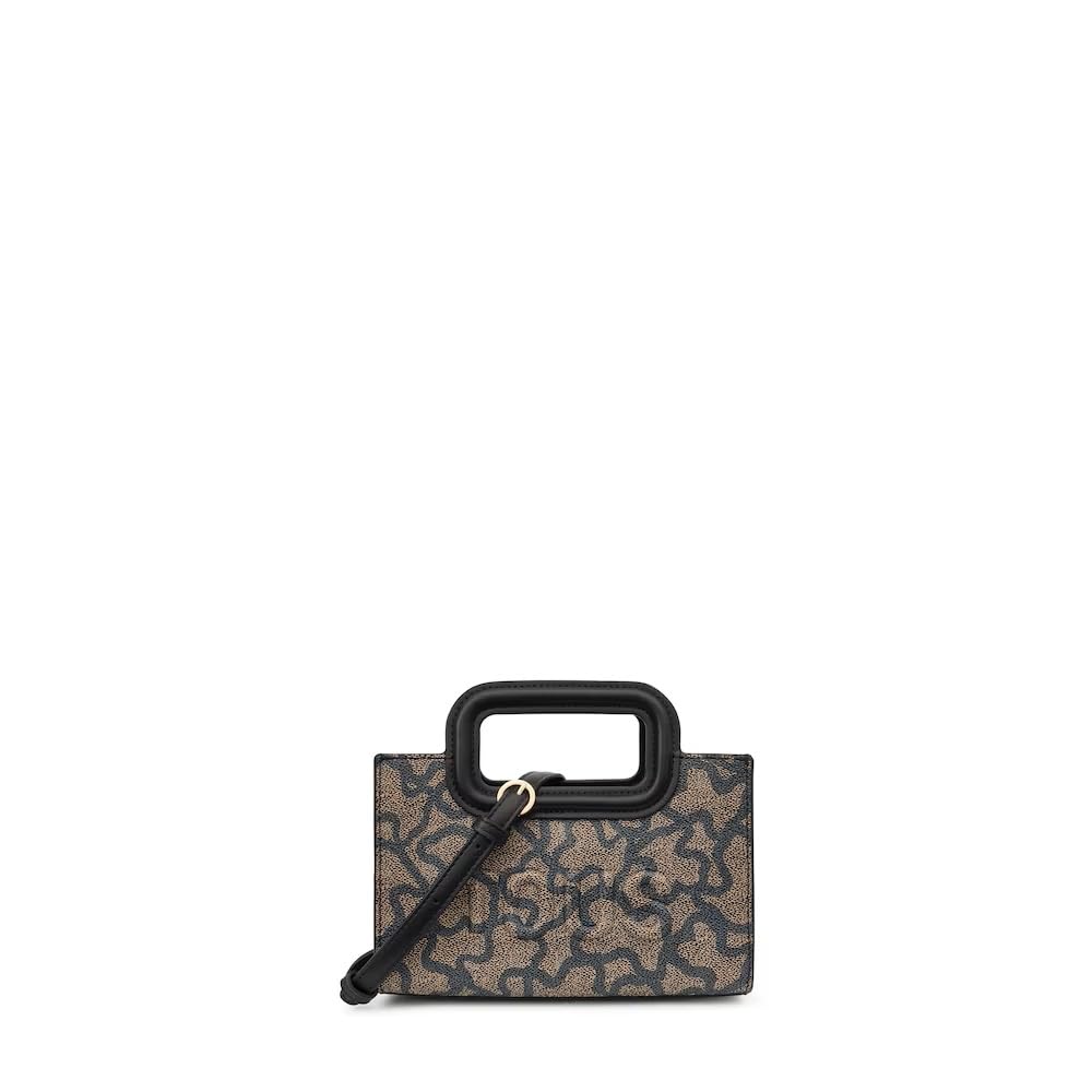 TOUS Mini Bandolera Negra, Para Mujer, Medidas 13 x 19 x 8,5 cm, Colección Kaos Icon