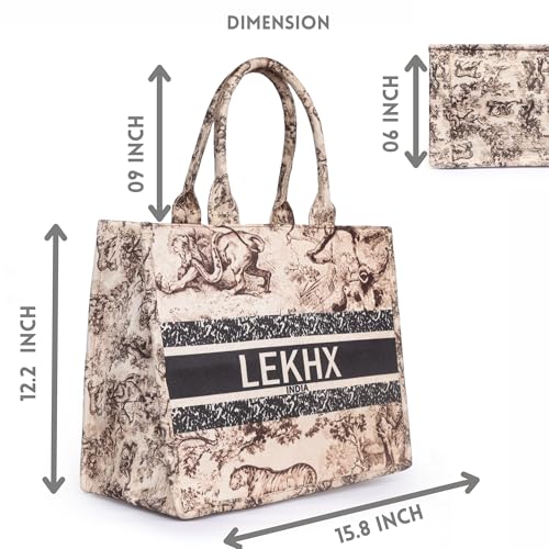 Image of LX LEKHX Women's Tote Bags - Stylish Handbags for Office, College & Party Use | Spacious & Trendy Shoulder Bag for Work, Casual & Evening | Durable, Lightweight & Fashionable Tote for Women