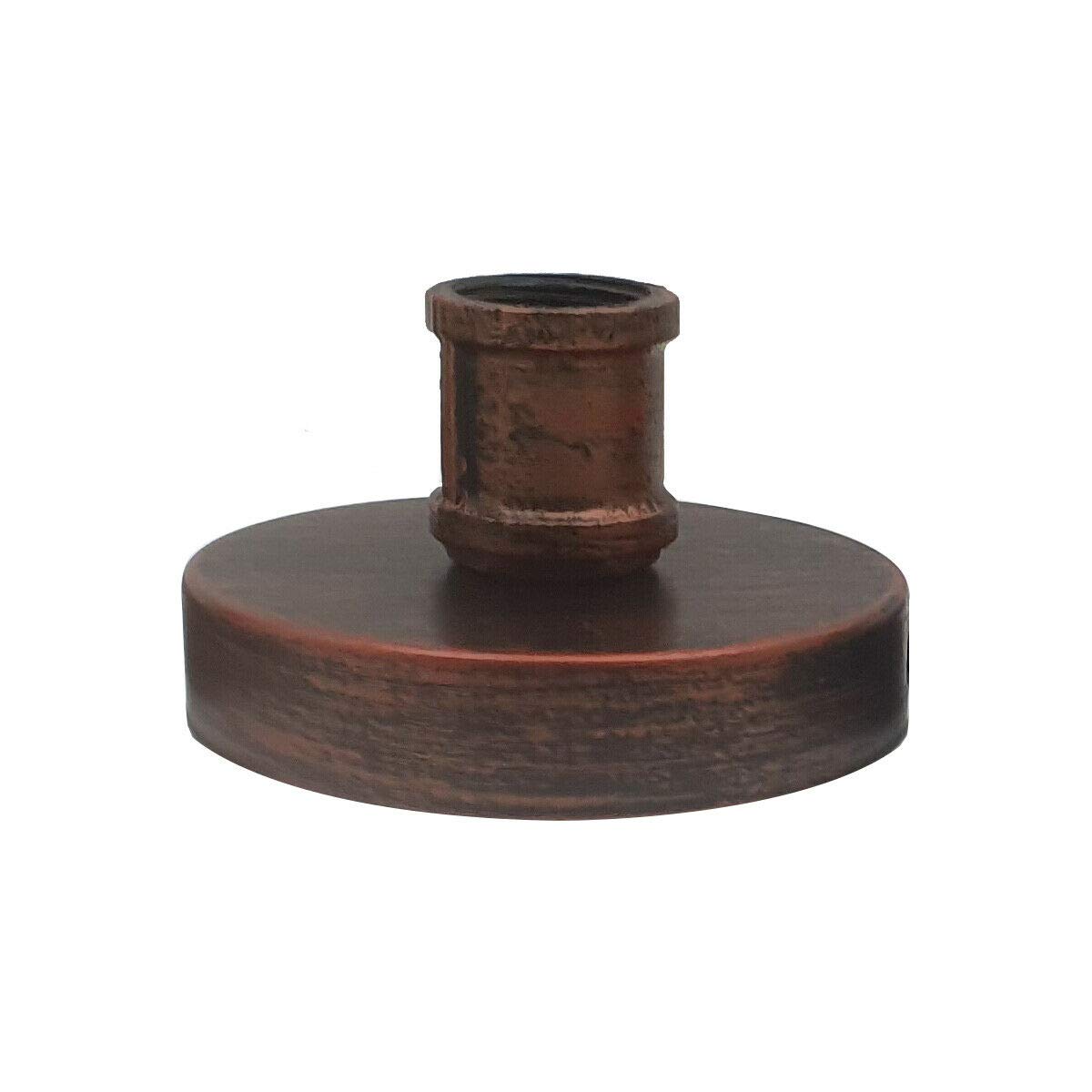 LEDSone Industrial Pipe Single Outlet Ceiling Rose Fixture 100mm x 450mm Iron and Metal Antique Fitting Ceiling Plate with Accessories for Lamp