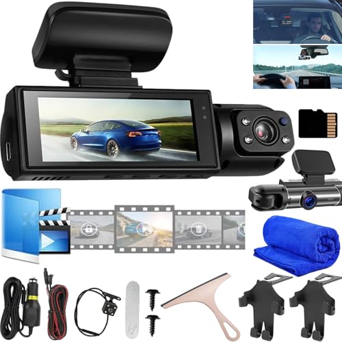Vigil Dash Cam 2025, Vigil Dash Camera, Dash Cam Front and Rear, 1080p Night Vision Car Driving
