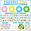 Suilung 32 Sets Summer Hawaii Crafts Kits DIY Felt Wreath Making Kits Tropical Beach Crafts with Flamingo Palm Pineapple Watermelon Surfboard Stickers for Party Decorations Home #2