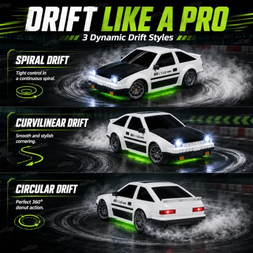 Image of Zest 4 Toyz Remote Control Car for Kids | 4WD RC Drift Racing Car | Rechargeable High Speed Car Toy with LED Headlights | 20 Kmph Speed | 2.4GHz Remote 100+ Ft Range | Sport Racing Cars Toys
