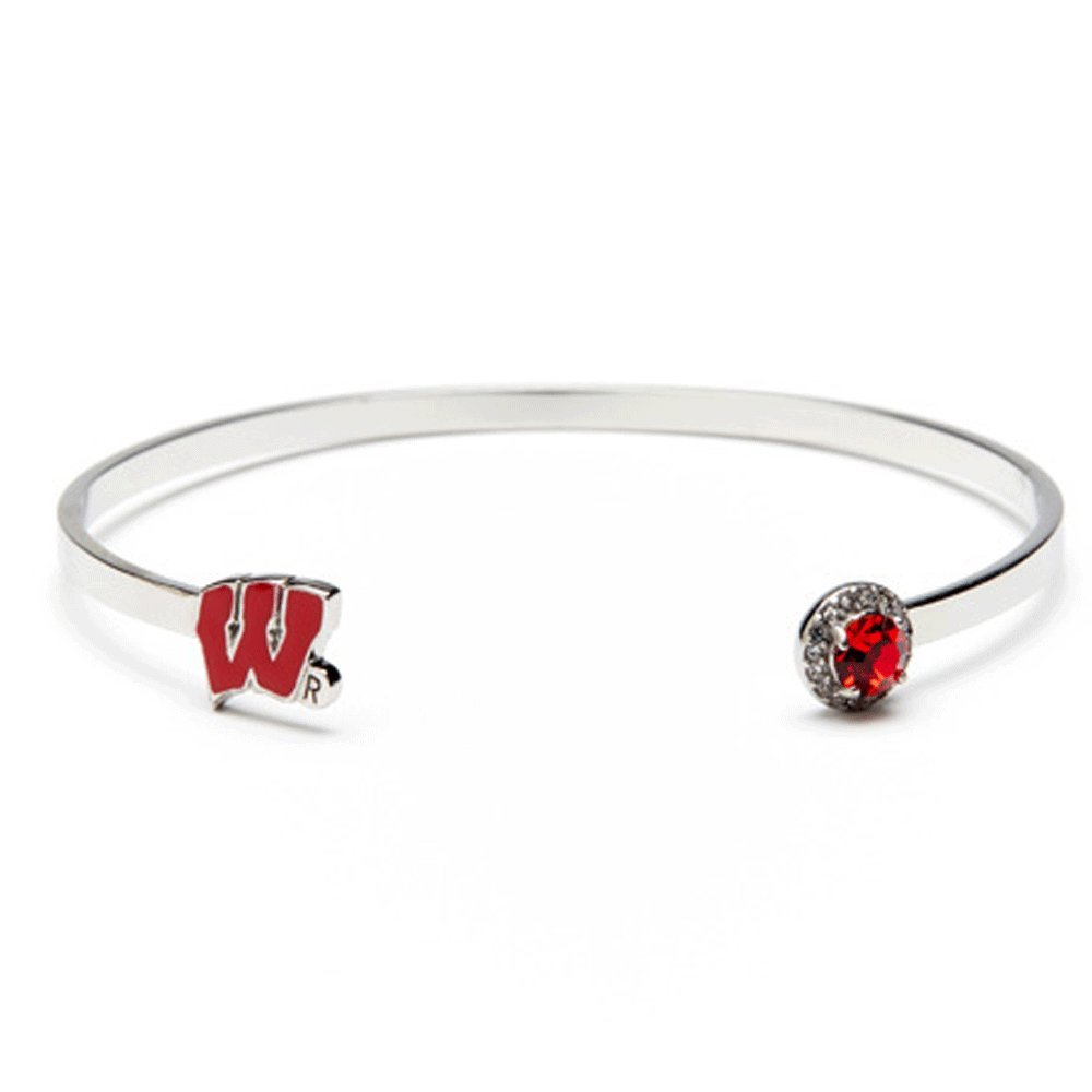 Wisconsin Badgers Bangle Bracelet | University of Wisconsin Jewelry | Wisconsin Badgers Gift