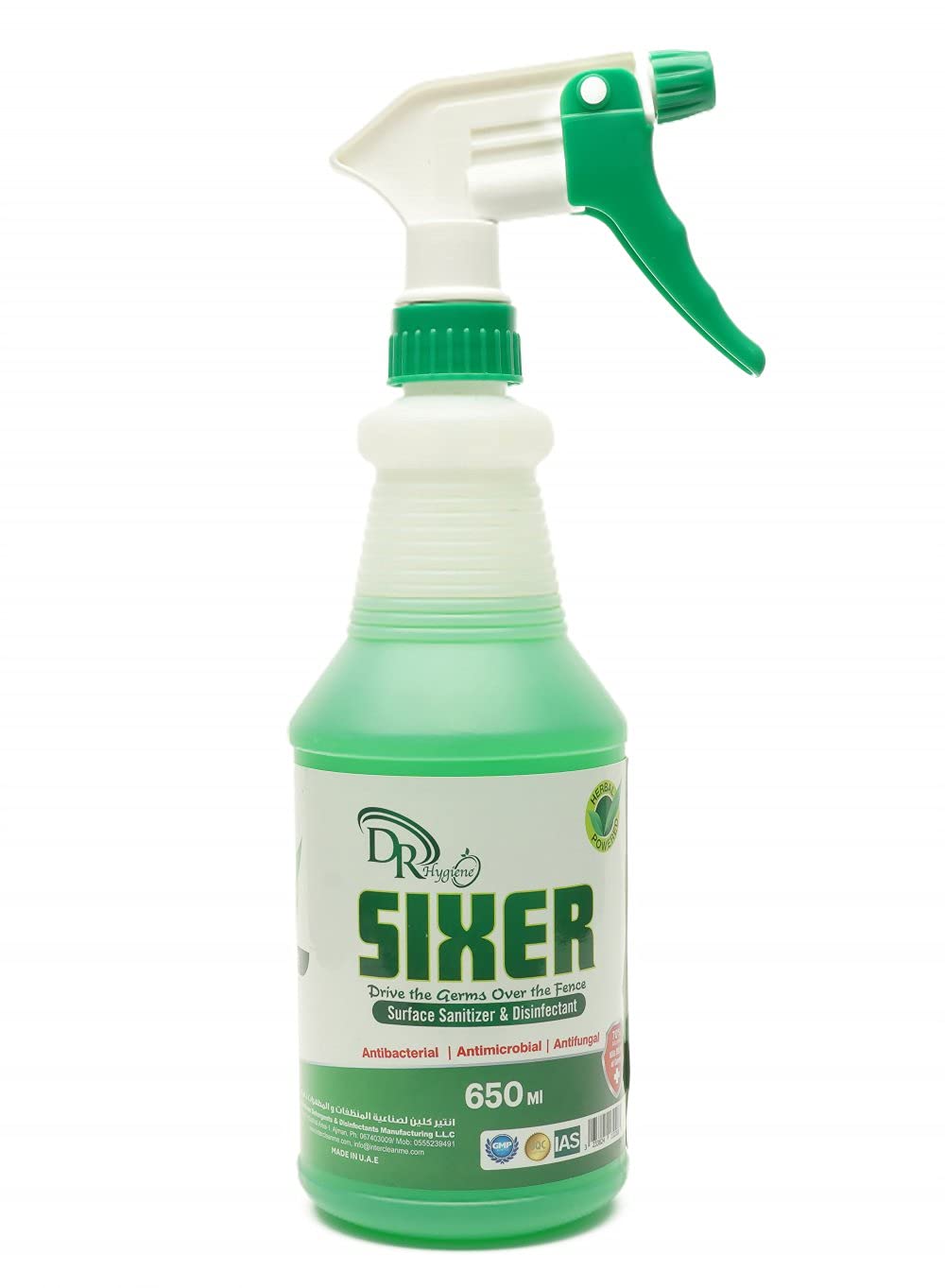 Sixer Surface Sanitizer And Disinfectant Antibacterial Antimicrobial Antifungal 650ml