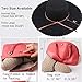 FURTALK Summer Beach Sun Hats for Women Foldable Floppy Lace Cotton Wide Brim Hat Caps Black